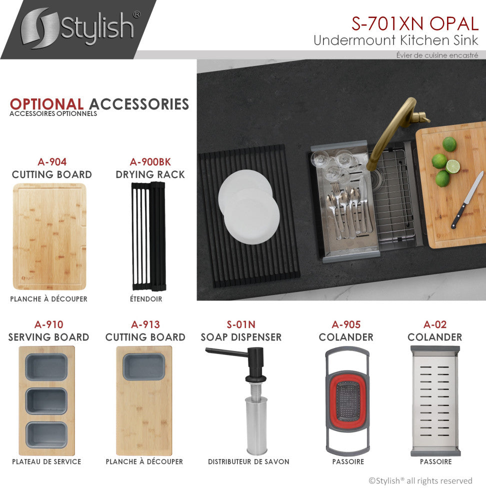 STYLISH 32in Graphite Black Double Bowl Undermount Stainless Steel Kitchen Sink