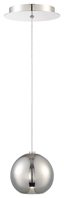 Modern Forms Acid LED Round Pendant with Canopy, Polished Nickel