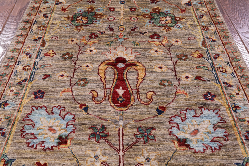 Runner Persian Tabriz Handmade Wool Rug 2' 8" X 9' 8" Q8396
