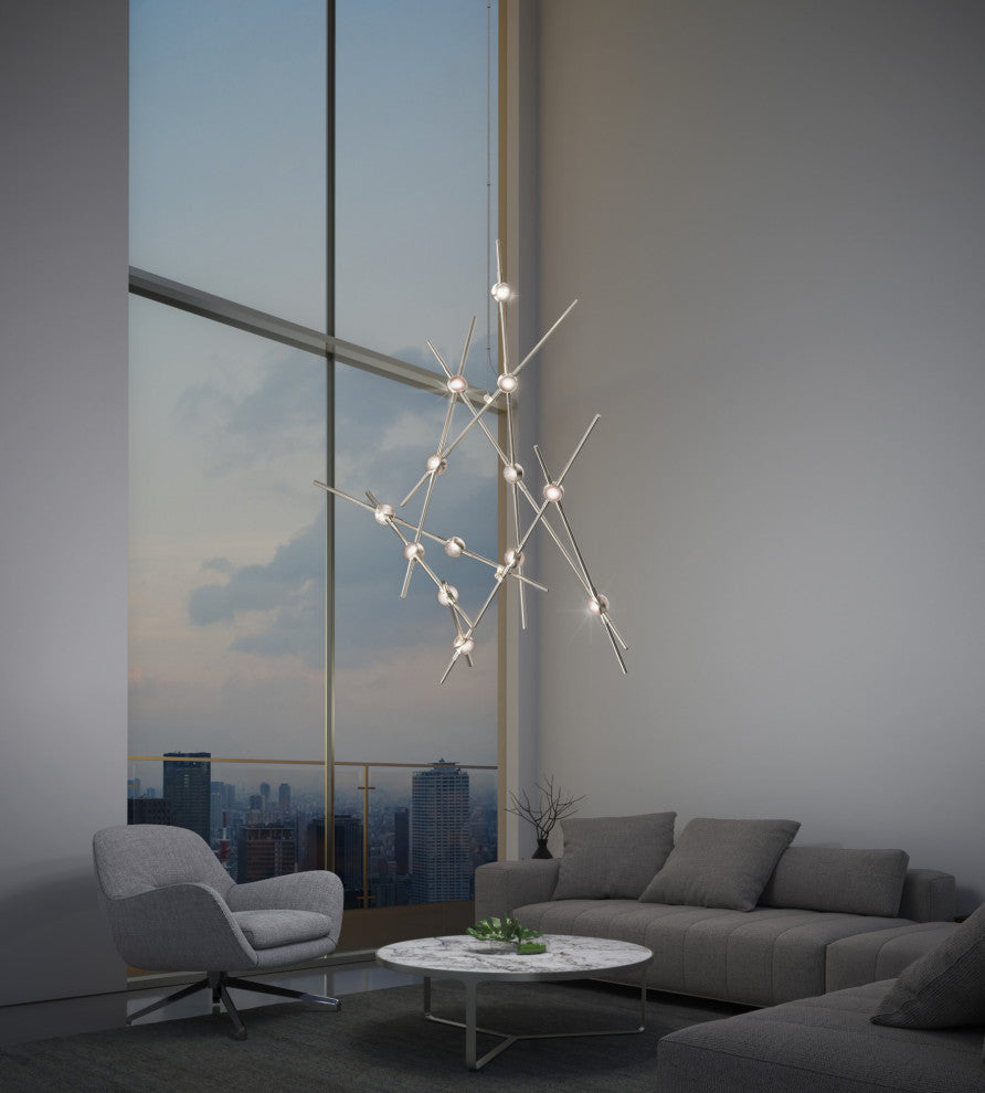 Sonneman 2151 Constellation Aquila Minor 25"W Integrated LED - Satin Nickel /