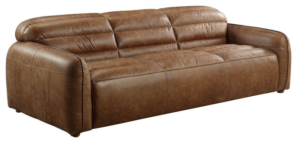ACME Rafer Sofa, Cocoa Top Grain Leather