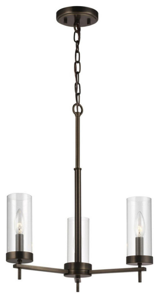 Zire 3-Light Chandelier, Brushed Oil Rubbed Bronze