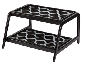 Double-Tier Black Stand With 2-Pair Rubber Boot Trays San Tropez
