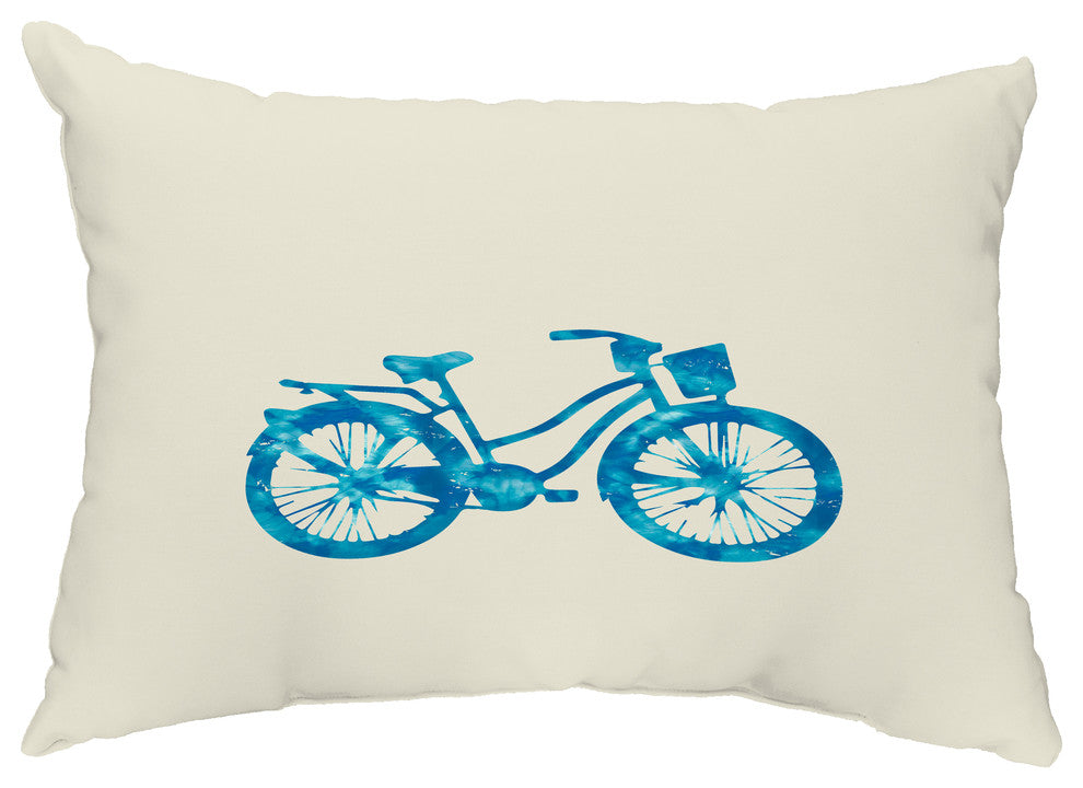 Life Cycle 14"x20" Decorative Abstract Outdoor Pillow, Turquoise