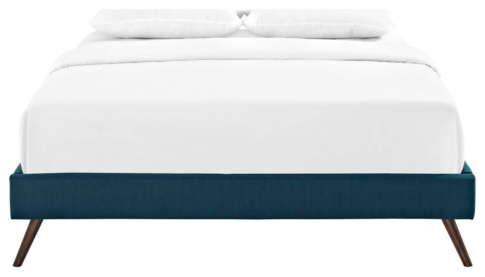Modway Loryn Full Bed Frame With Round Splayed Legs, Azure