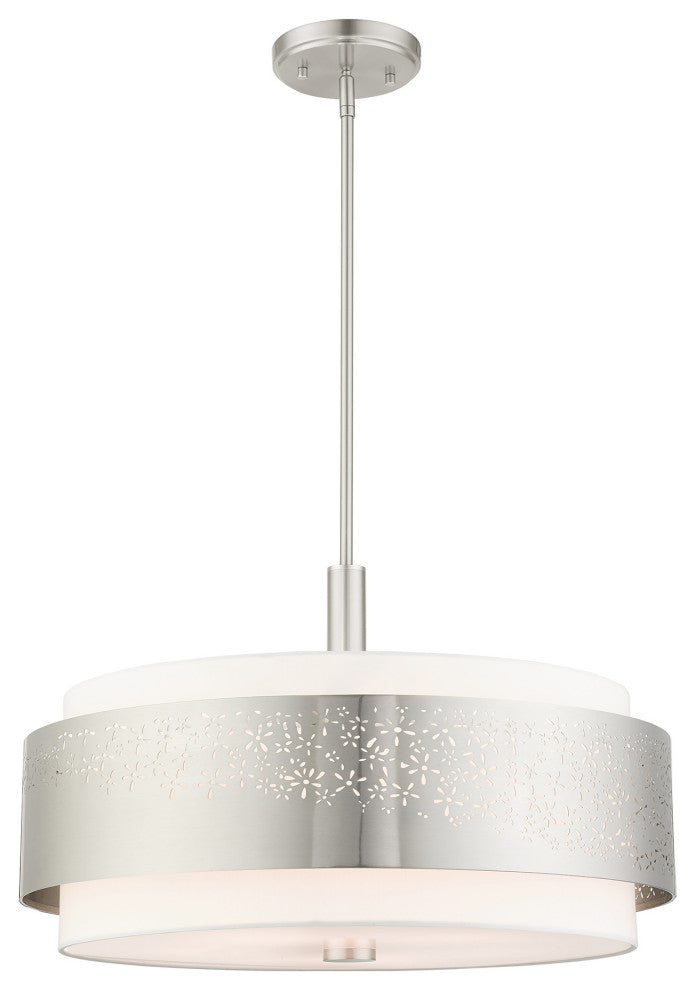Brushed Nickel Stylish, Transitional, Intricate, Urban Chandelier