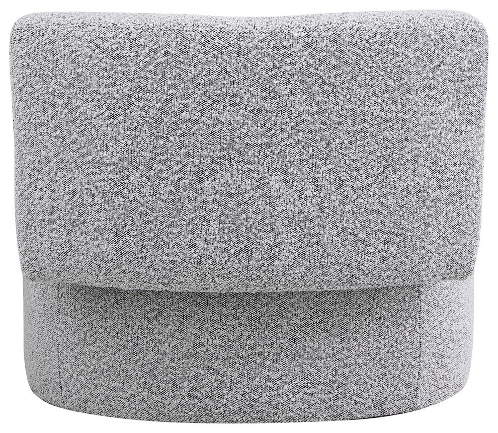 Como Boucle Fabric Upholstered Accent Chair, Grey