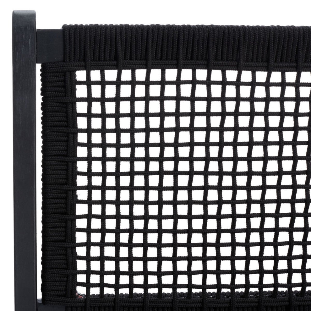Safavieh Kobina Outdoor Bench Black/Black Rope