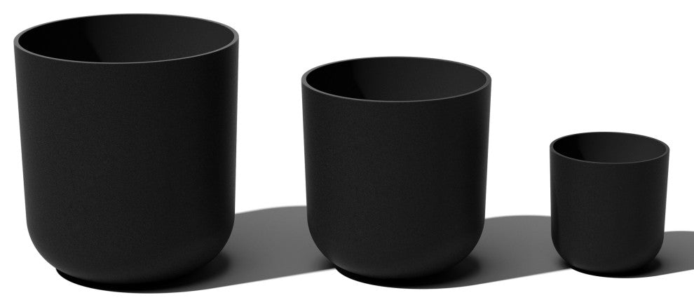 Veradek Mason Series Kona Planter Set of 3 Cluster, Black