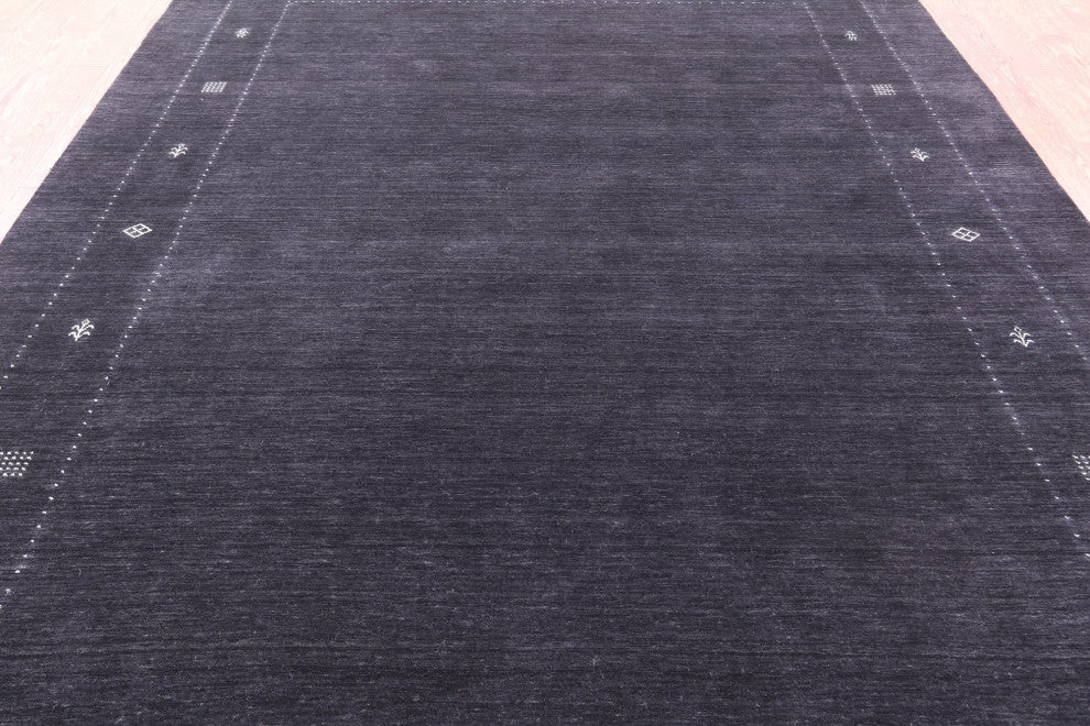 9' 0" X 11' 10" Handmade Persian Gabbeh Wool Rug Q11378