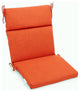18"X38" Spun Polyester Solid Outdoor Squared Chair Cushion, Tangerine Dream