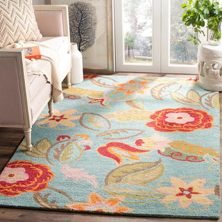 Safavieh Blossom Blm675A Floral Rug, Blue/Multi, 10'0"x14'0"