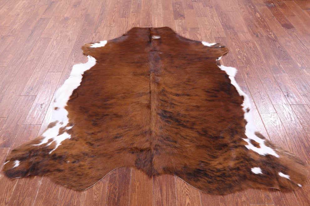 6' 0" X 5' 10" Organic Natural Hair-On Cowhide Area Rug C2054
