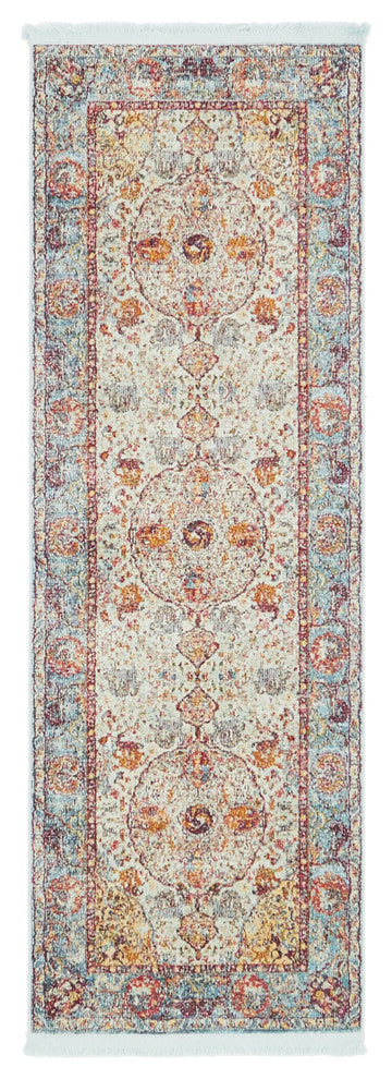Unique Loom Light Blue Baracoa Rumba 2'x6' Runner Rug