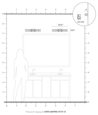 Ludlow 2 Light Satin Brass ADA Vanity Sconce