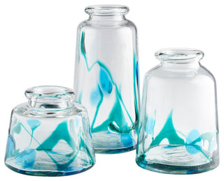 Cyan Design Small Tahoe Vase 11069, Blue/Clear