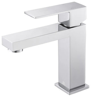 Lancy Modern Rustic Acacia 24" Square Sink Bathroom Vanity, Monte Chrome Faucet