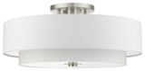 Brushed Nickel Timeless, Transitional, Versatile, Semi Flush