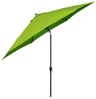 Astella 11' Round Table Patio Umbrella, Auto Crank Lift, Polyester, Lime Green