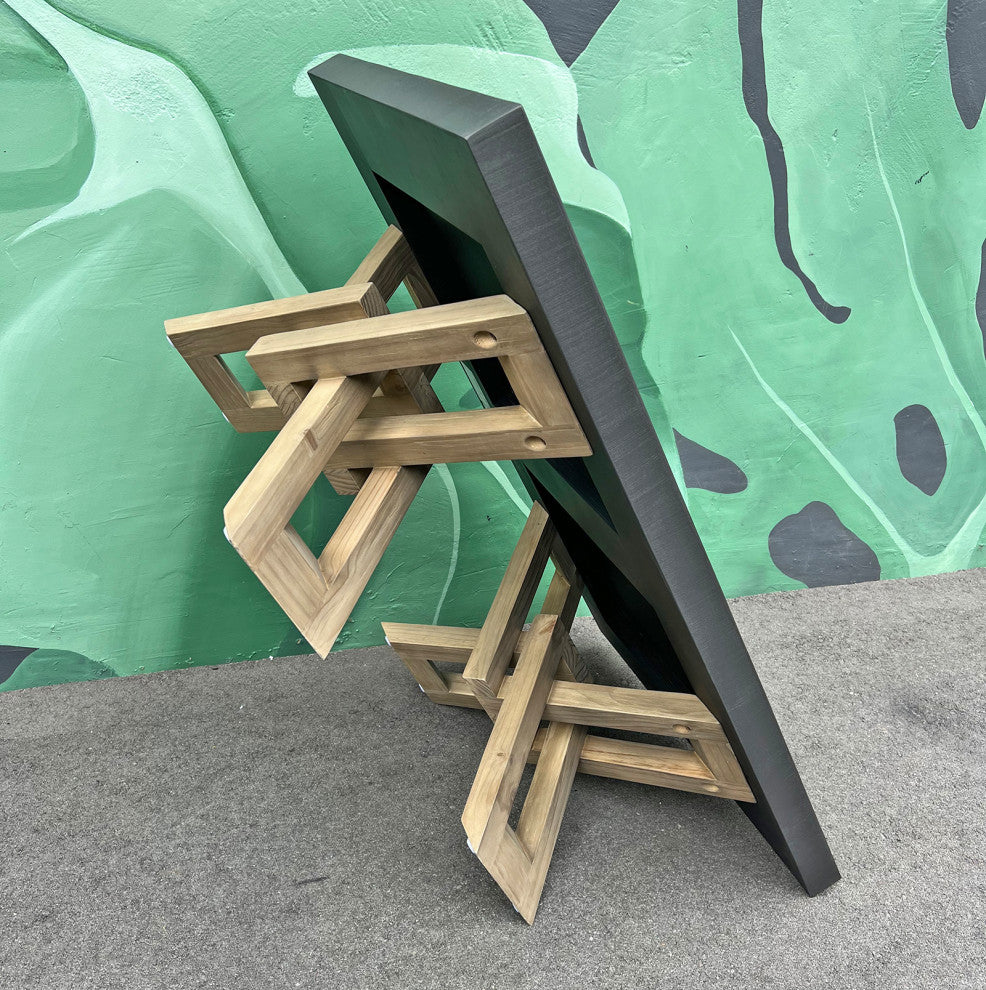 Charcoal Concrete & Wood Coffee Table