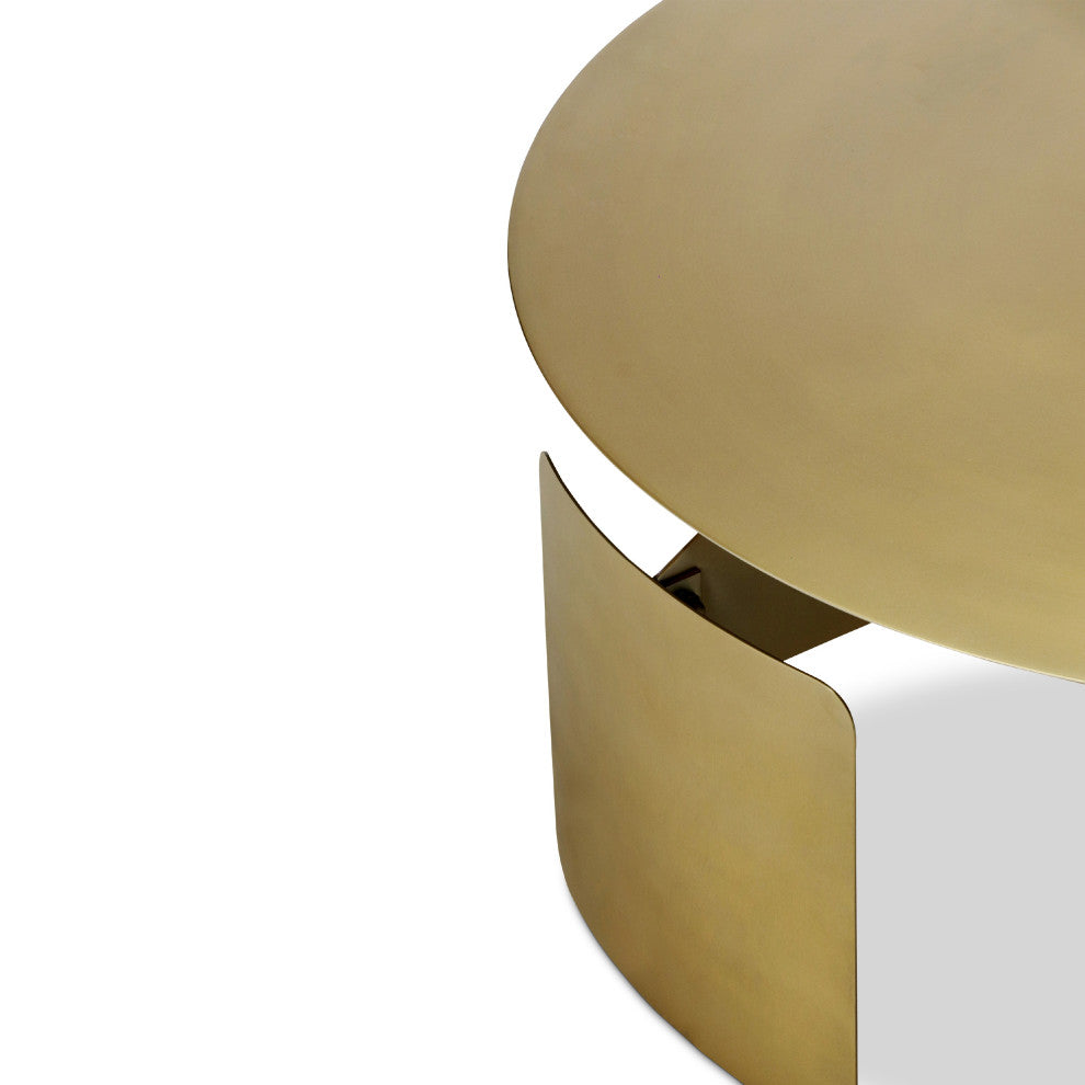 Senshi Industrial Coffee Table Industrial Brass