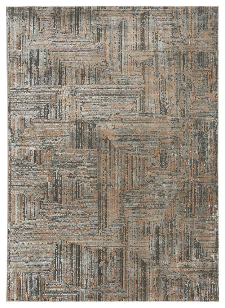 Calvin Klein CK024 Irradiant 9' x 12' Black Ivory Modern Indoor Area Rug