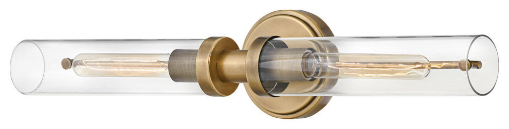 Hinkley Vaughn 25" Two Light Bath Vanity Fixture, Heritage Brass