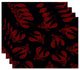 18"x14" Lobster Fest, Animal Print Placemat, Navy Blue, Set of 4