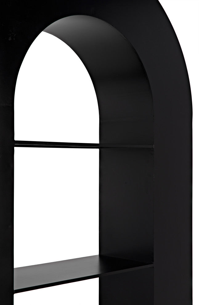 NOIR Furniture - Triumph Bookcase, Black Metal - GBCS229MTB