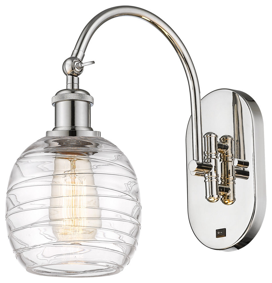 Innovations 518-1W-PN-G1013 1-Light Sconce, Polished Nickel