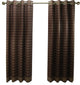 Versailles Bamboo Wood Curtain Panel With Grommets, 42"x63" Walnut