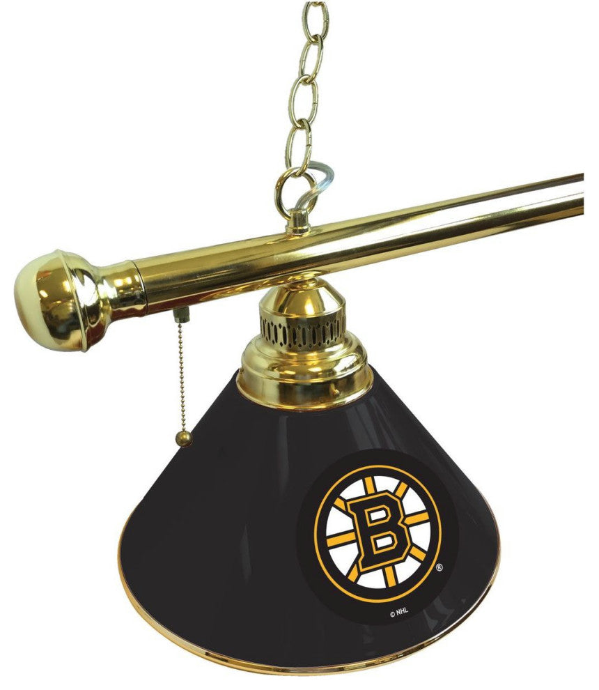 Holland Boston Bruins 3-Shade Billiard Light - Brass Fixture