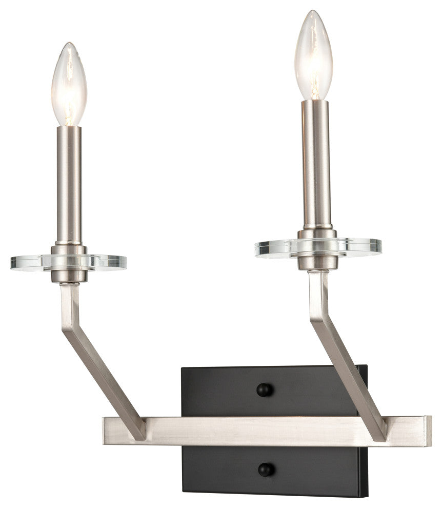 Innovations 331-2W-BSN-BB-C35-LED 2-Light Sconce, Black Satin Nickel