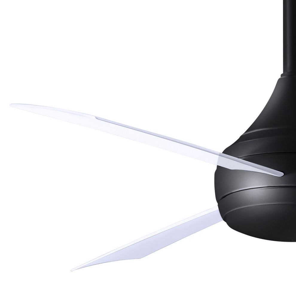 Donaire Paddle Fan Integrated LED, Matte Black, Gloss White Blades