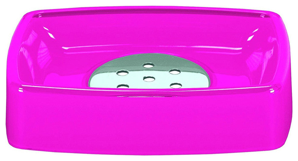 Cyclamen Pink Flared Modern Bathroom Accessories, Easy, Soap Dish