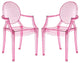 Casper Dining Armchairs Set of 2, Pink