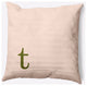 20" x 20" Modern Monogram Indoor/Outdoor Polyester Throw Pillow, Olive