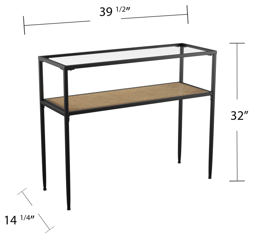 Sheringham Glass-Top Console Table