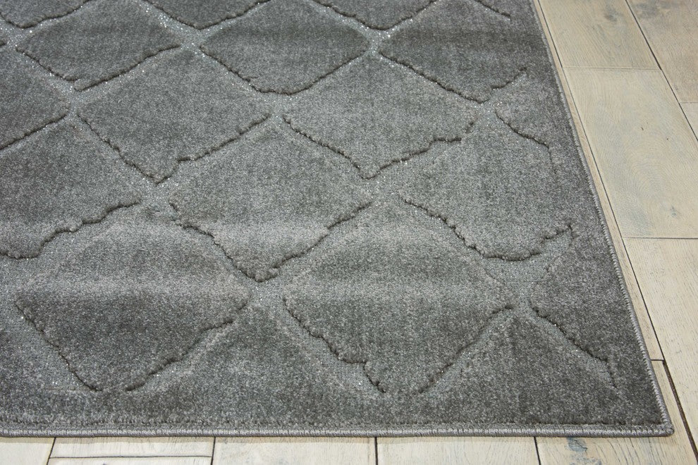 Michael Amini Gleam MA601 Area Rug, Grey, 7'10" x 10'6"