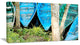 Blue Boats on Lake Phewa, Boat Canvas Art Print, 32"x16"