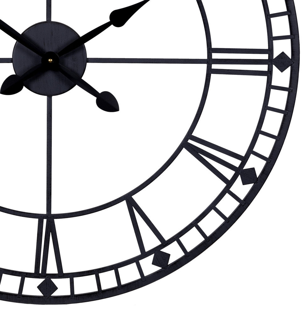 Black Metal Minimalist Wall Clock