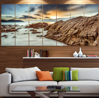 Quang Ninh Province Vietnam, Landscape Canvas Art Print, 83"x32", 7 Panels