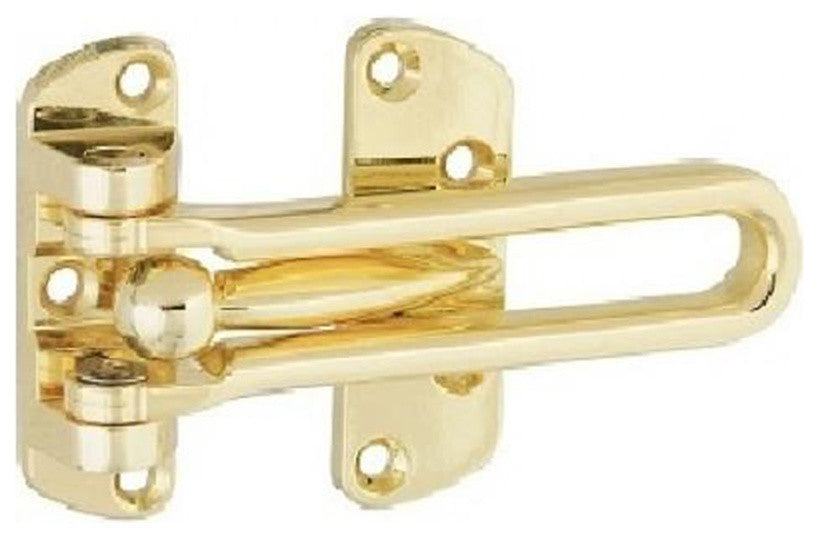 Nuk3y Swing Bar Door Guard, Polished Brass