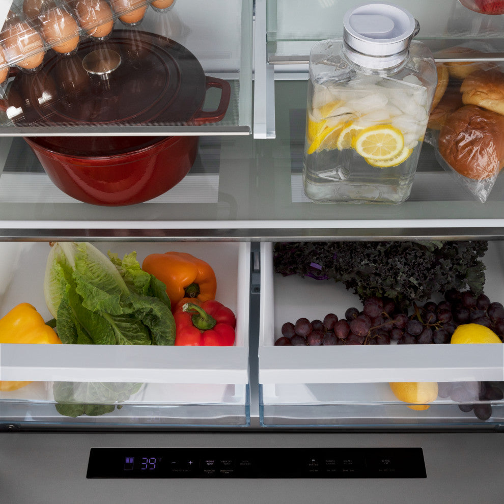 ZLINE 36" French Door Refrigerator With Water and Ice Dispenser RFMZ-W-36-G