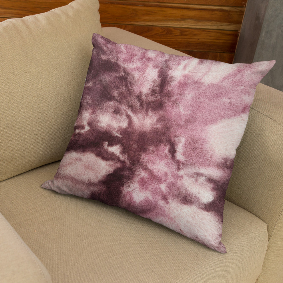 Plutus Rose Fureal Faux Fur Luxury Throw Pillow, Rose, 16" x 16"