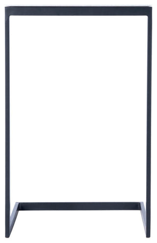 Butler Lawler White Marble, Black End Table