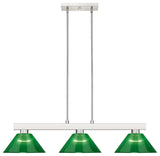 Zlite 152BN-ARG 3-Light Billiard Light, Green