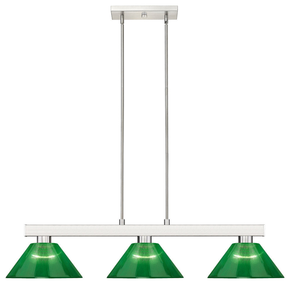 Zlite 152BN-ARG 3-Light Billiard Light, Green