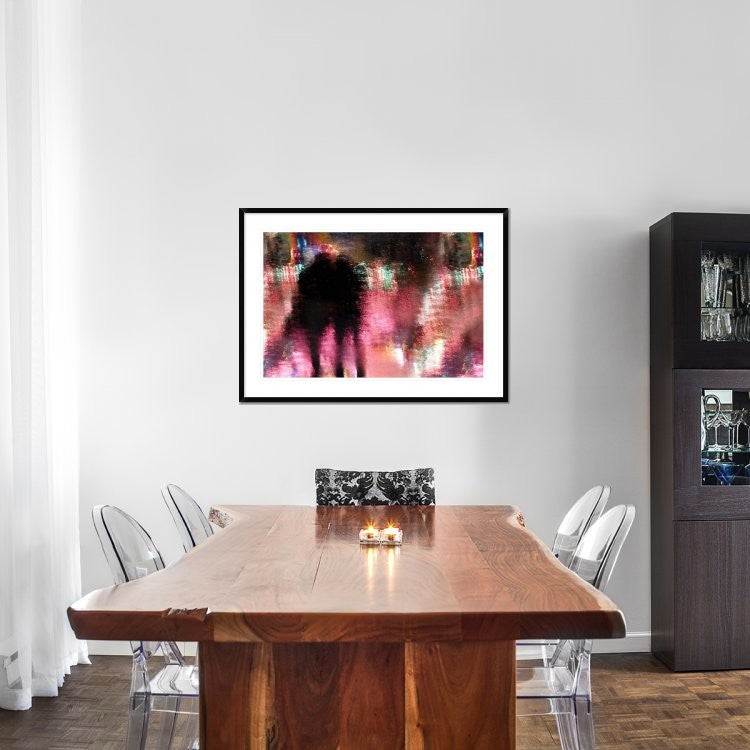 "Rain Above The Funfair" Framed Digital Print by Stefan Eisele, 44x32"