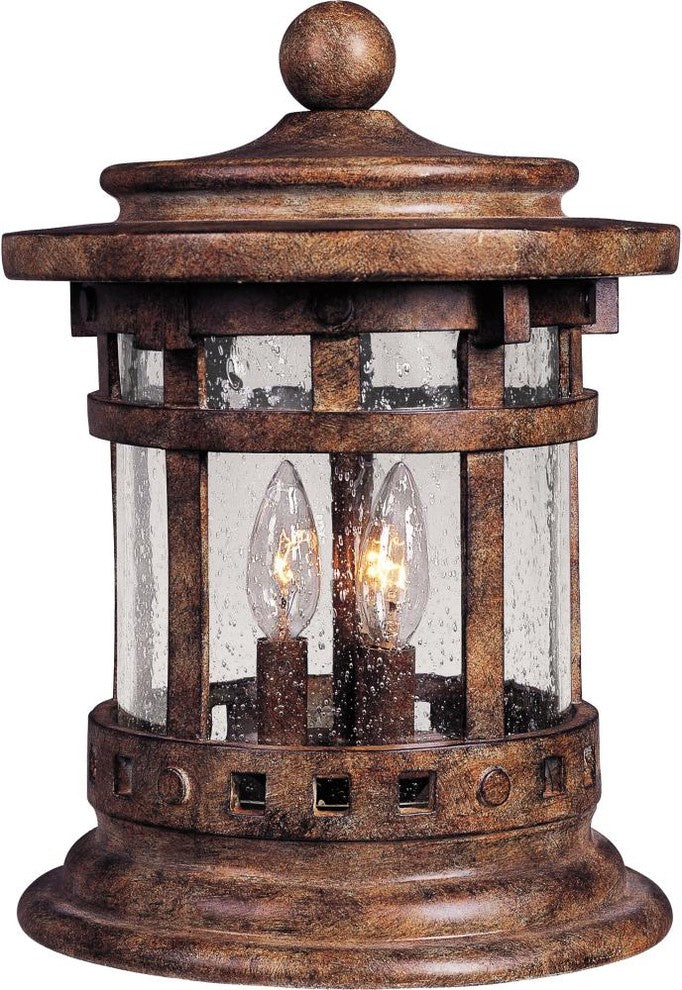 Maxim Santa Barbara DC Three Light Sienna Seedy Glass Deck Light